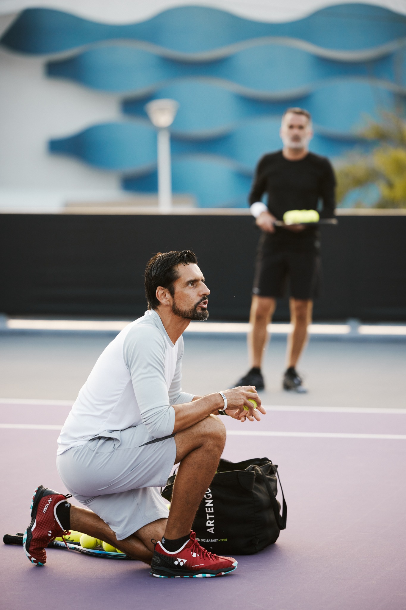 Domingo Fuenzalida observando entrenamiento